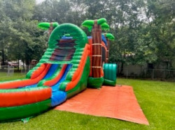 local combo bounce house slide set up in Orange Tx
